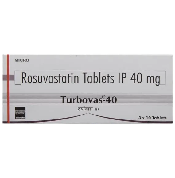 turbovas 40mg tablet 10's